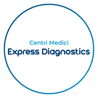 Cerchio con dentro scritto "Centri Medici Express Diagnostics"